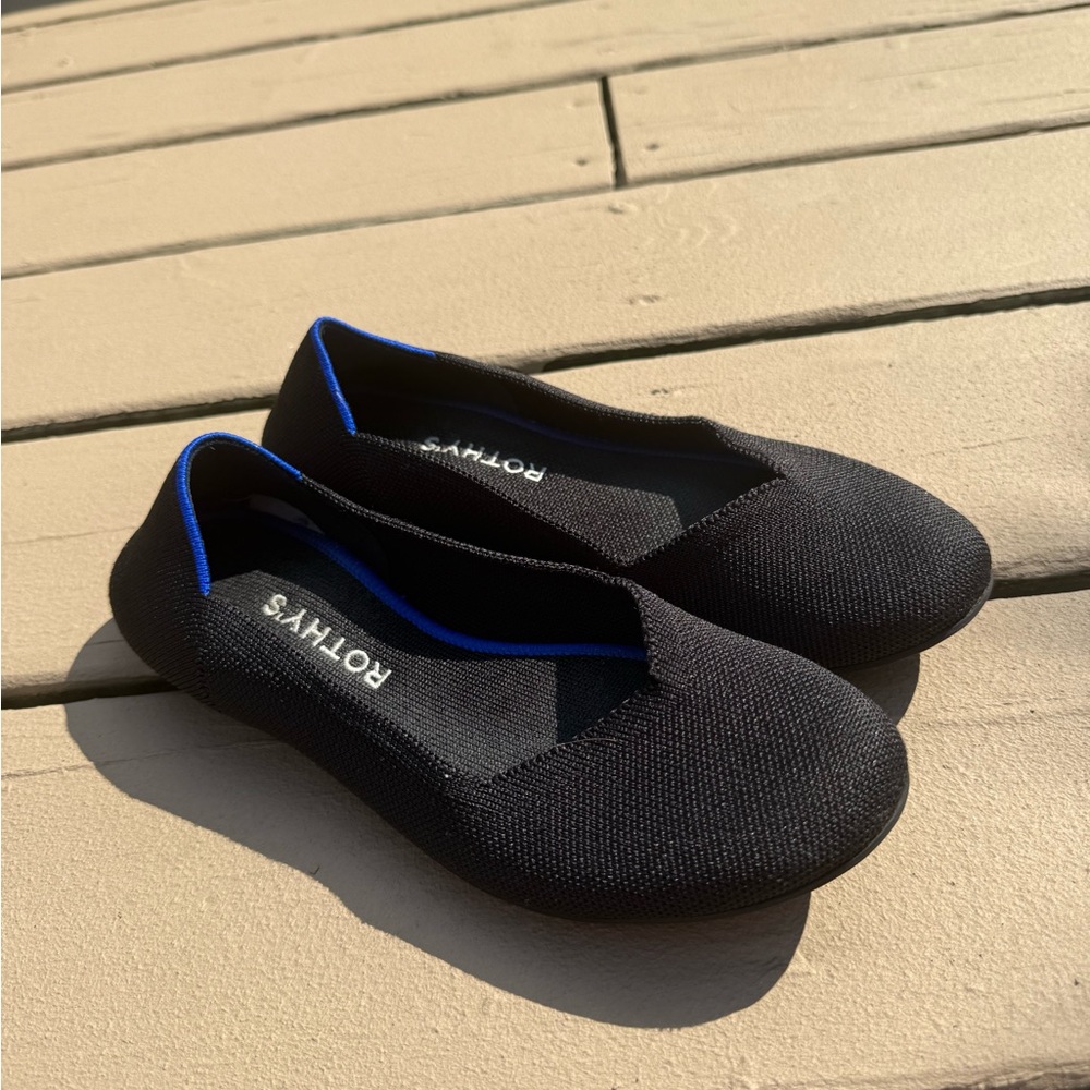 Rothy's Black and Blue Flats